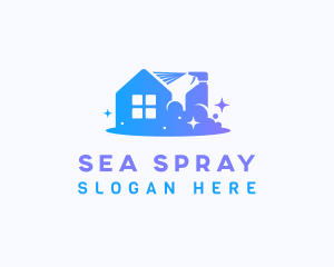 Housekeeping Spray Bottle logo design