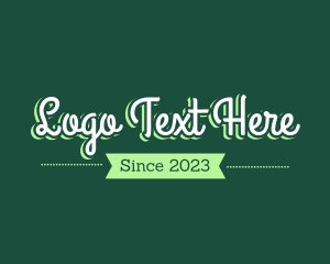 Cute - Green Magical Text logo design