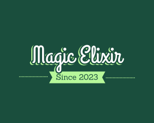 Green Magical Script logo design