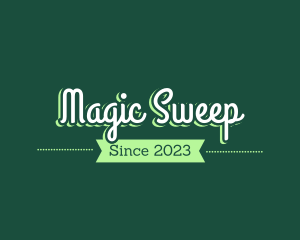 Green Magical Script logo design