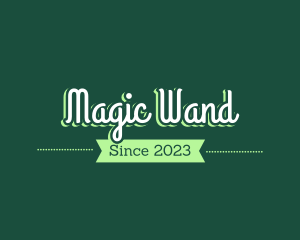 Green Magical Script logo design