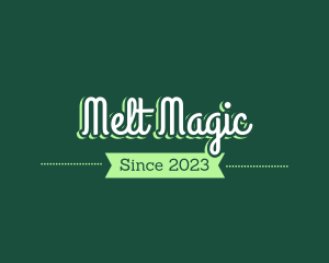 Green Magical Text logo design