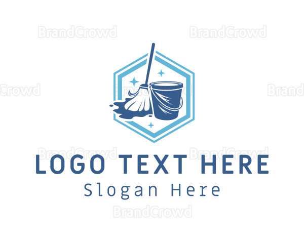 Cleaning Mop Bucket Logo