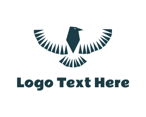 Free - Blue Tribal Bird logo design