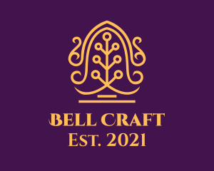 Bell - Golden Ornamental Bell logo design
