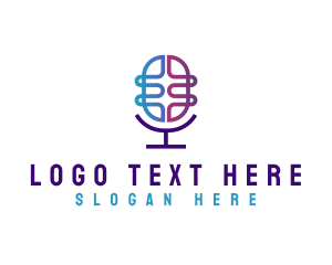 Speech - Podcast Mic Studio logo design