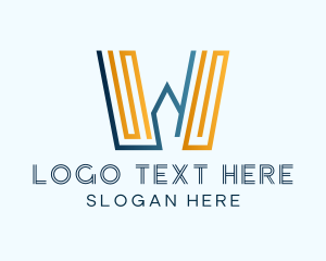 Letter - Generic Line Letter W logo design