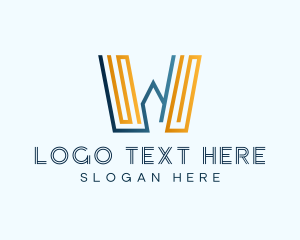 Corporation - Generic Line Letter W logo design