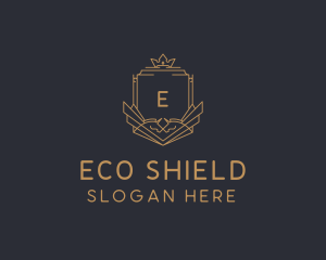 Bird Crown Shield logo design