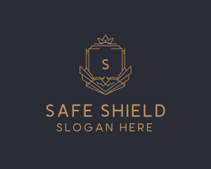 Bird Crown Shield logo design