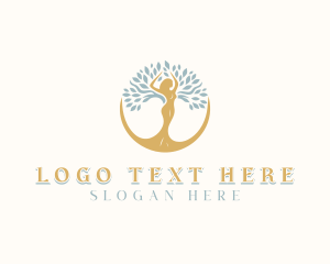 Eco - Woman Tree Wellness logo design