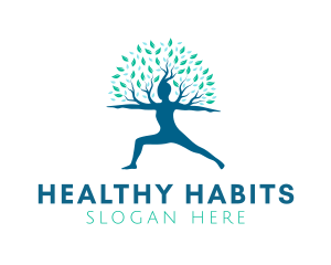  Yoga Tree Wellness logo design