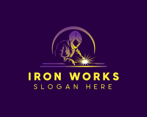 Iron - Mechanic Welding Machinery logo design