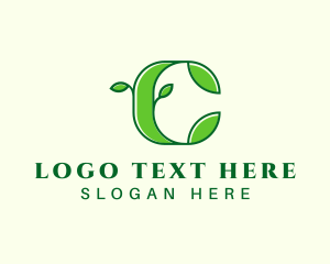 Organic Products - Vine Letter C logo design