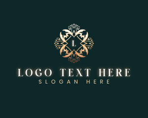 Healing - Golden Elegant Leaf logo design