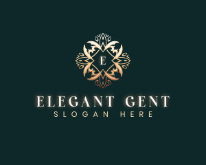 Golden Elegant Leaf logo design