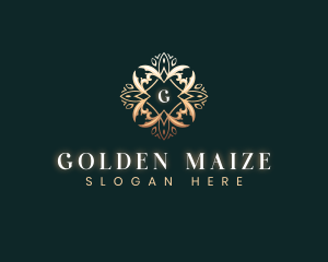 Golden Elegant Leaf logo design