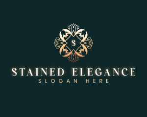 Golden Elegant Leaf logo design