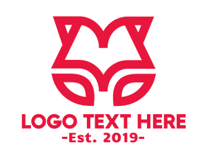 Book Club - Red Flower Book logo design