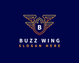 Shield Wing Security logo design