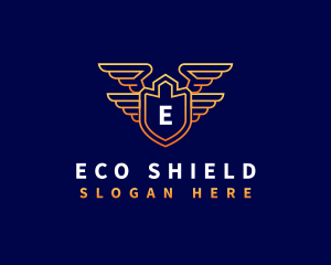 Shield Wing Security logo design