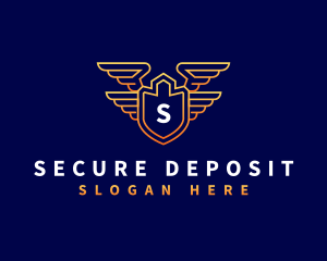 Shield Wing Security logo design