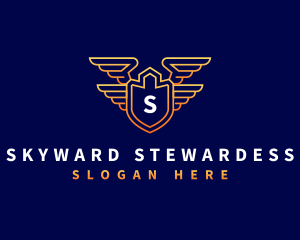 Shield Wing Security logo design