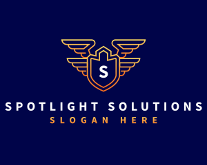 Shield Wing Security logo design