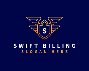 Shield Wing Security logo design