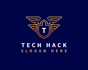 Shield Wing Security logo design