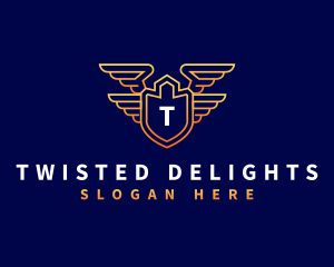 Shield Wing Security logo design