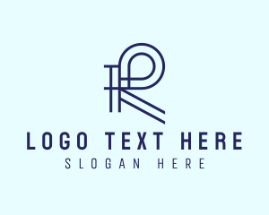 Blue - Generic Outline Letter R Company logo design