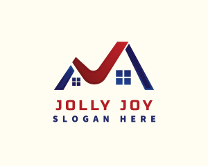 Roof Real Estate Letter J logo design