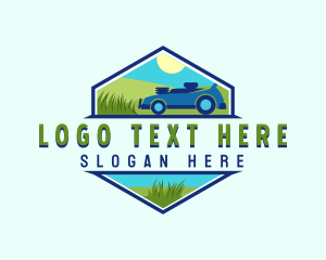 Lawn Mower Gardening Logo