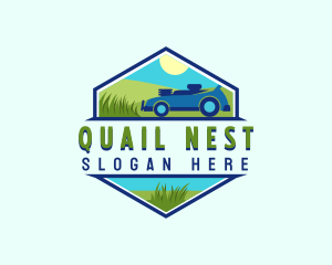 Lawn Mower Gardening Logo