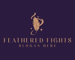 Mystical Feather Quill logo design