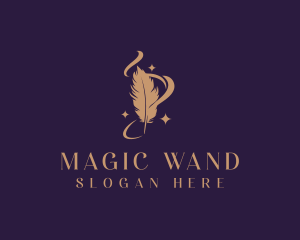 Mystical Feather Quill logo design