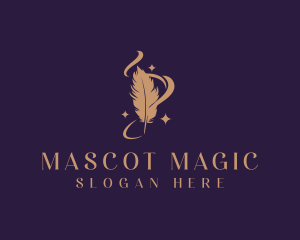 Mystical Feather Quill logo design