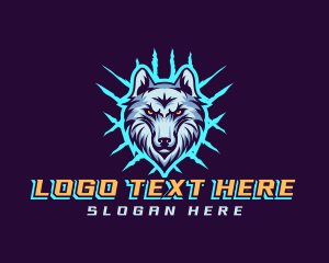 Canine - Wild Wolf Scratch Gaming logo design