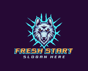 Wild Wolf Scratch Gaming logo design