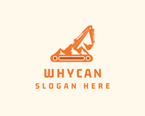 Mountain Excavator Machine Logo