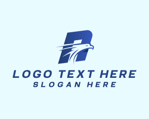 Postal - Bird Falcon Pilot Letter A logo design