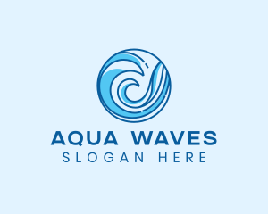 Ocean Wave Surfing logo design