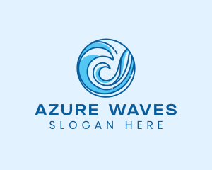 Ocean Wave Surfing logo design