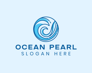 Ocean Wave Surfing logo design