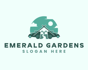 Lawn Mower House logo design