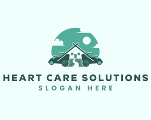 Lawn Mower House logo design