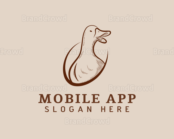 Rustic Duck Bird Logo