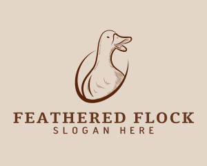 Geese - Rustic Duck Bird logo design