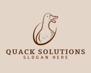 Duck - Rustic Duck Bird logo design